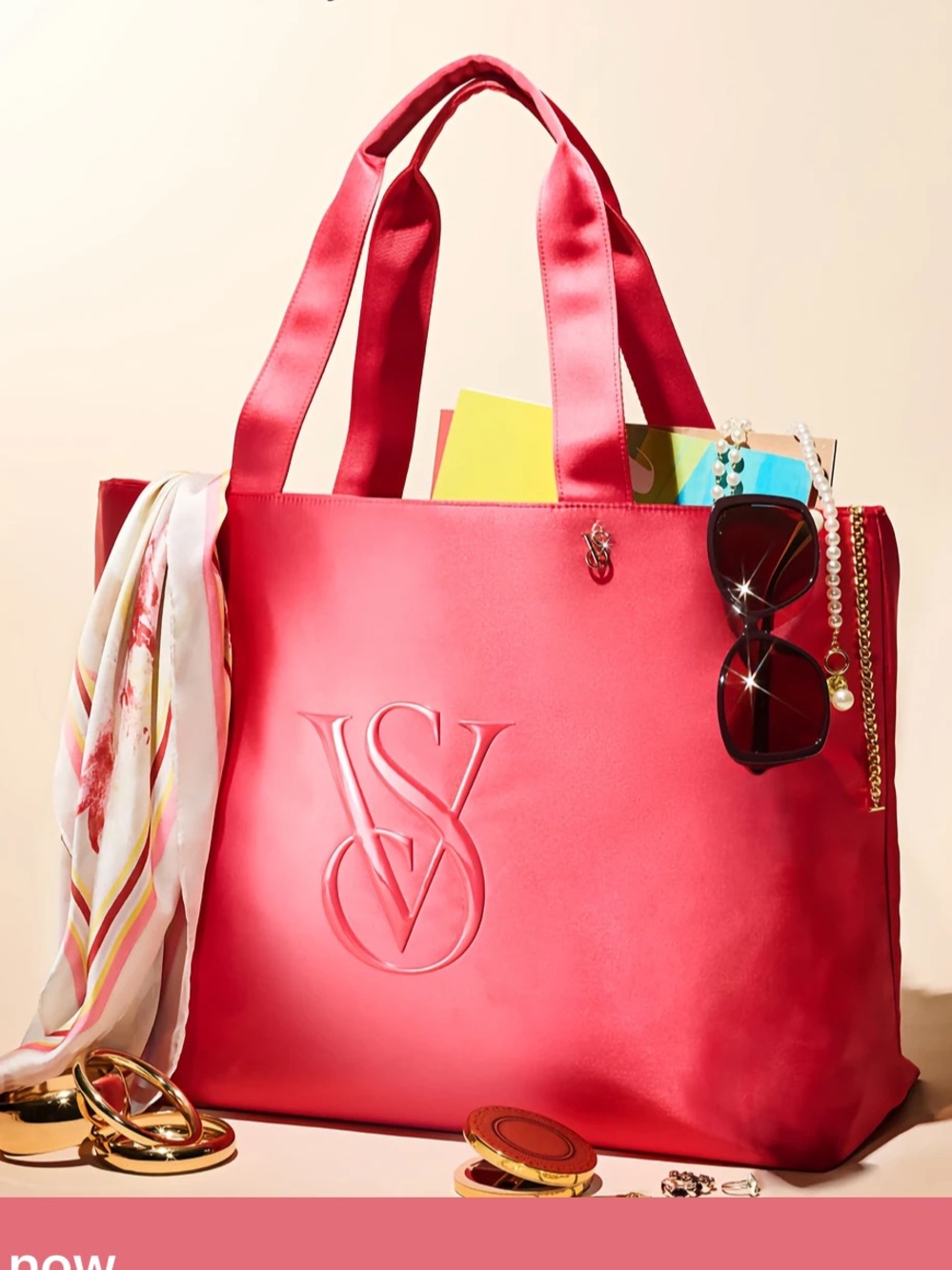 NWT VICTORIA’S SECRET Monogram Logo Tote Bag NEW
